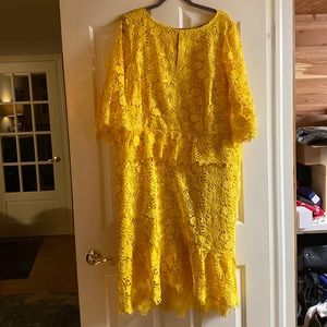 Eloquii brand new never worn yellow lace dress
